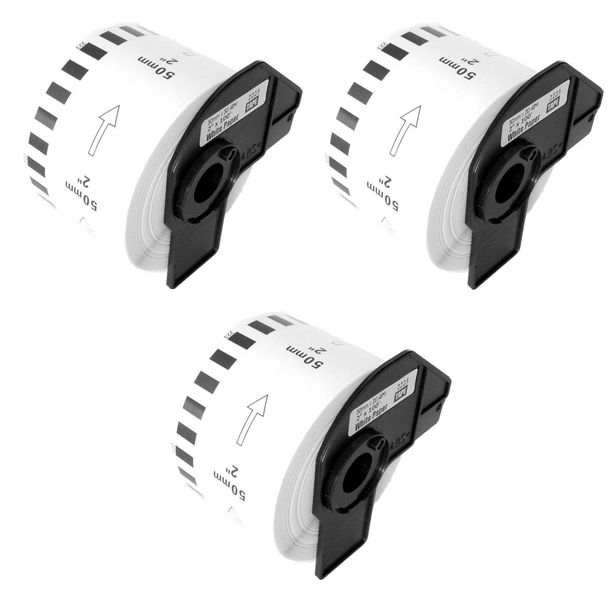 Compatible Brother DK 22223 - 50mm Continuous Paper Labels x 3