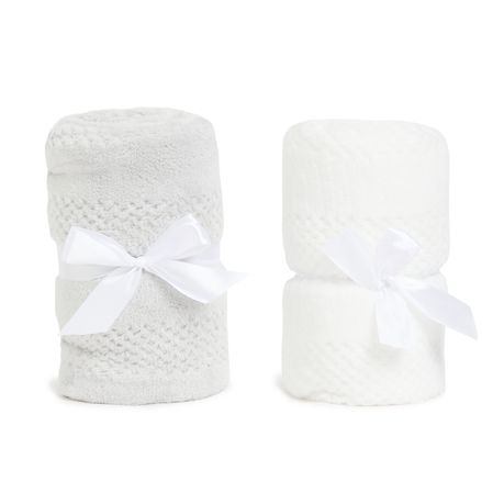George & Mason Baby - 200GSM Waffle Blanket Value Pack - Grey & White Image