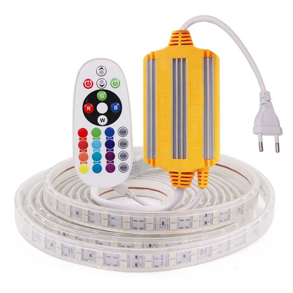 1500W Power Supply High Quality 30M Double Row RGB LED Strip White Base