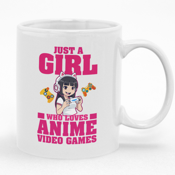 Just A Girl Who Loves Anime And Video Games Fun Mug