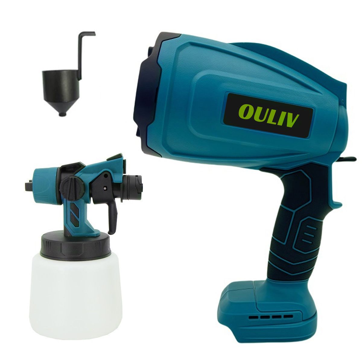OULIV Lithium Electric Spray Gun 800ml,700W,Cordless,Bare Tool No Battery