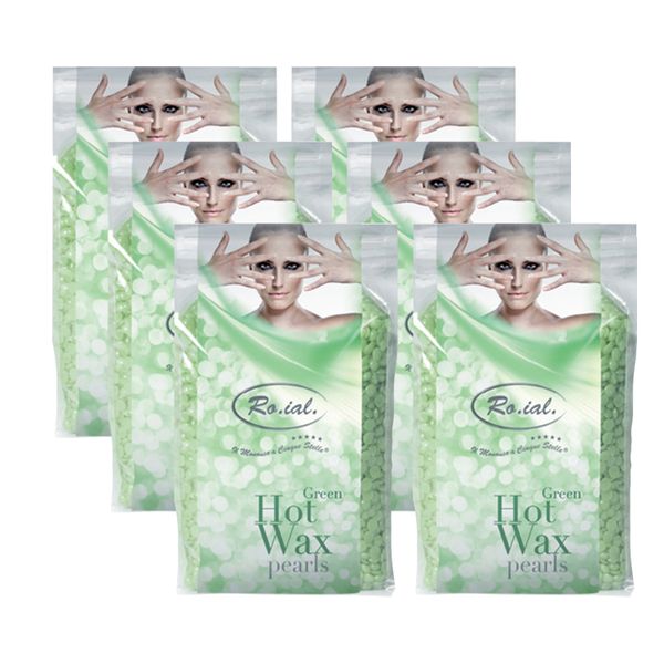 Roial Hot Wax Pearls Green 800g - 6 Pack