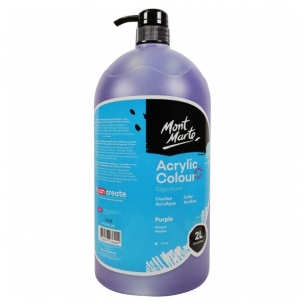 Acrylic Colour 2L Pump - Silver