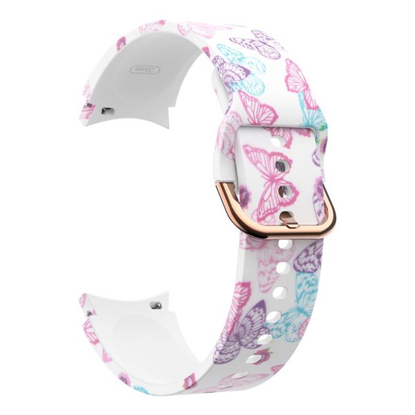 20mm Printed Silicone Band with Buckle for Samsung Galaxy Watch 4/5 - Paw