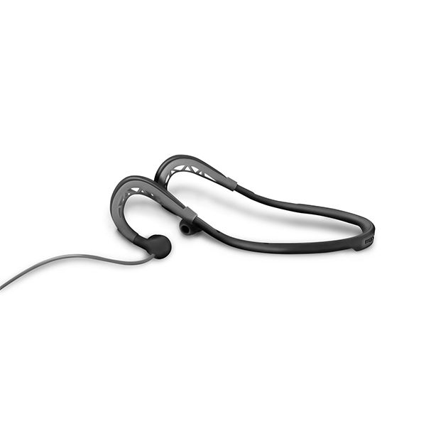Maxell EB-PURE Action Sport Neckband Wired In-Ear Buds - Black Grey