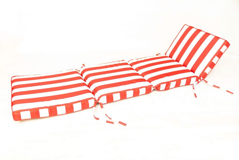 Seated By Jenkie Striped Waterproof Lounger Cushion (190 x50cm)