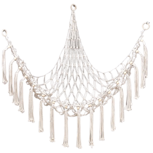 Kids Toy Storage for Stuffed Animals | Boho Macrame Corner Hammock