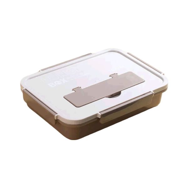 1400ml 4 Compartments Plastic Food Lunch Box With Spoon And Fork Lid YL-441