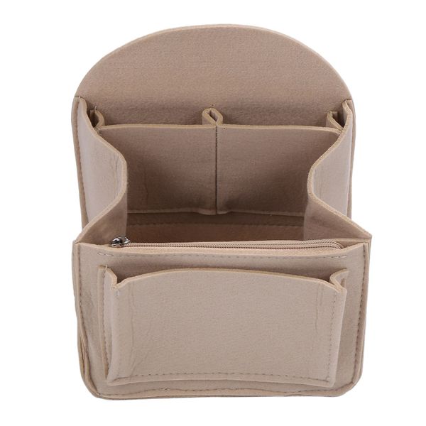 Felt Backpack Insert Storage Bag Men Women Shoulder Tote(Dark Khaki)