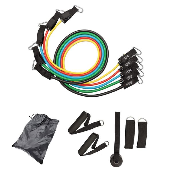 Resistance Bands Set Workout Exercise Bands with Handles Ankle Strap 11 Pieces