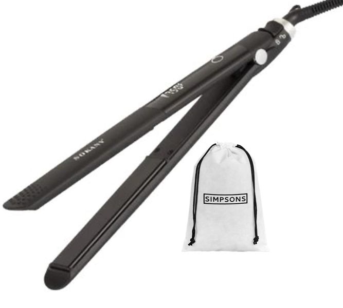 Smooth Glide Ceramic Hair Straightener with LCD Display &amp; Mini Simpsons Bag