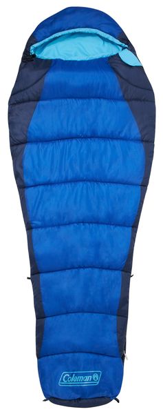 Coleman Fision 100 Mummy Single Sleeping Bag, 1 Person, Blue