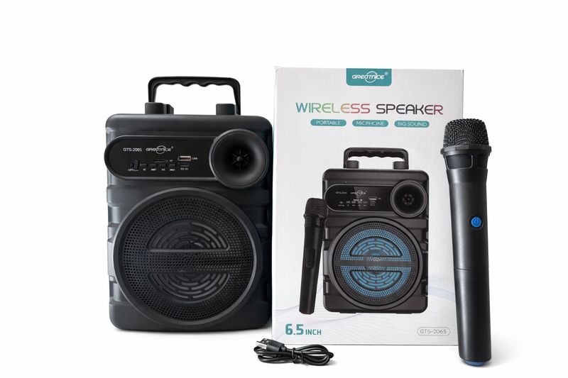 Greatnice 6.5-Inch Portable Bluetooth Wireless Speaker with Microphone