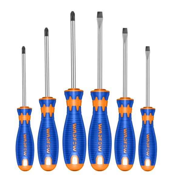 Wadfow - Magnetic Tip Screwdriver Set - CR-V - Multi-Purpose Use - 6 Pack