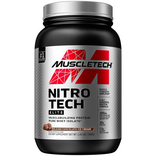 MuscleTech Nitro Tech Elite Belgium Chocolate Ice Cream - 2.20lbs (998g)