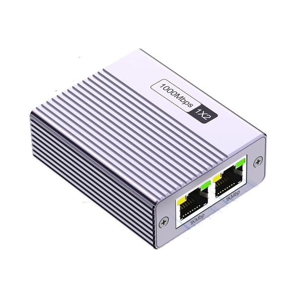 RJ45 Splitter Adapter 1 To 2 1000 MP Fast Speed Network Switch LAN Switch 2