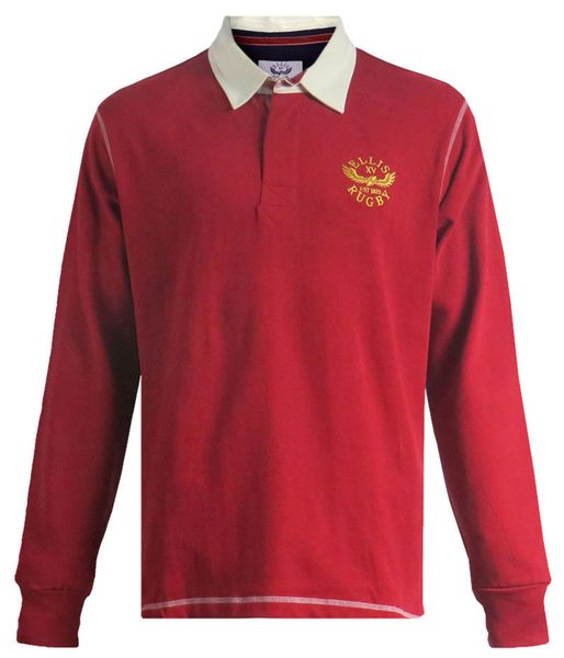 Ellis Rugby - Men's Ellis Rugby Polo Shirt Red - Red
