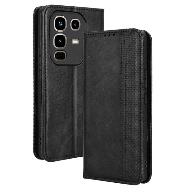 Magnetic Buckle Retro Patterned Leather Case For Infinix Note 50 Pro 4G