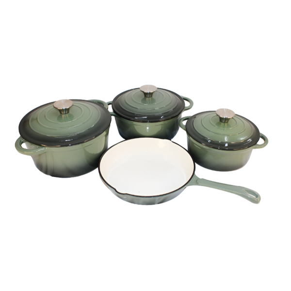 7 Piece Non-Stick Easy-to-Clean Cast Iron Pots