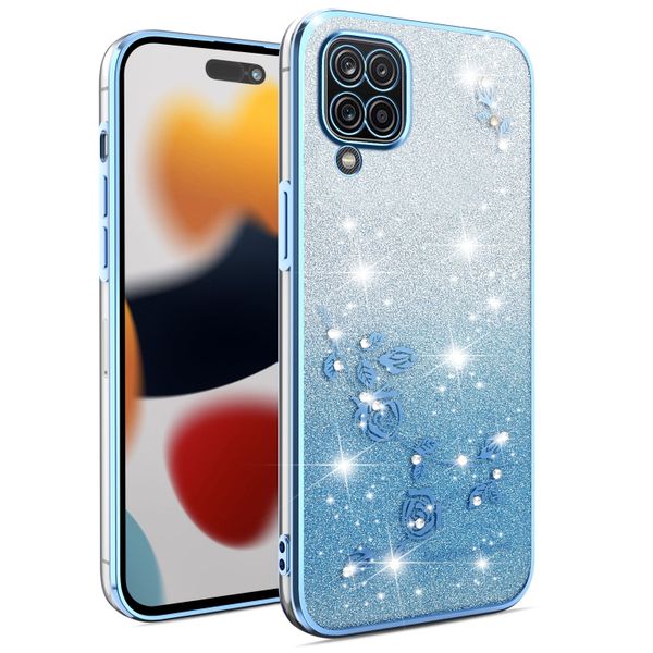 Flowers Diamond Shining Phone Case Compatible With Samsung Galaxy S23 Ultra