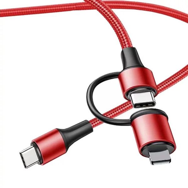 Twins 2-in-1 Type-C Charging Cable 3A Nylon Braided - 1m