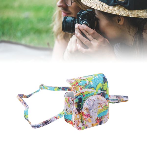 Oil painting PU case for Instax Mini 12