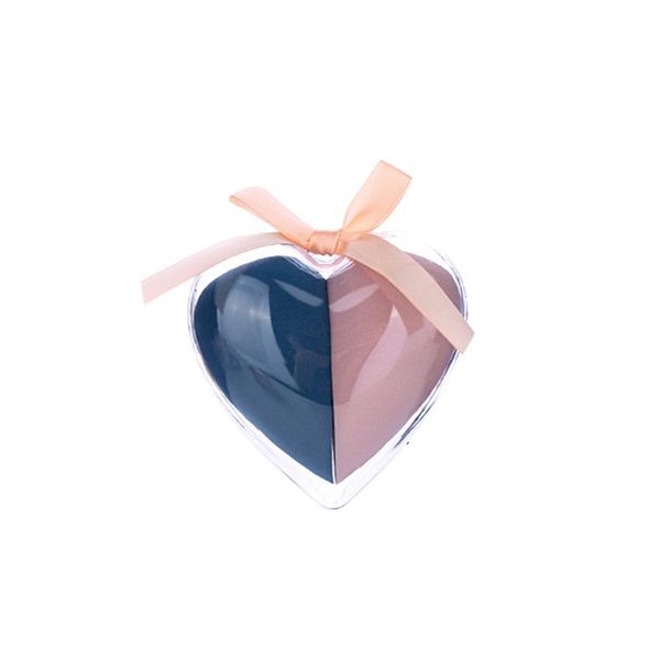 Glam Beauty - Set of 2 Makeup Sponges In Heart Shaped Box - Blue And Pink