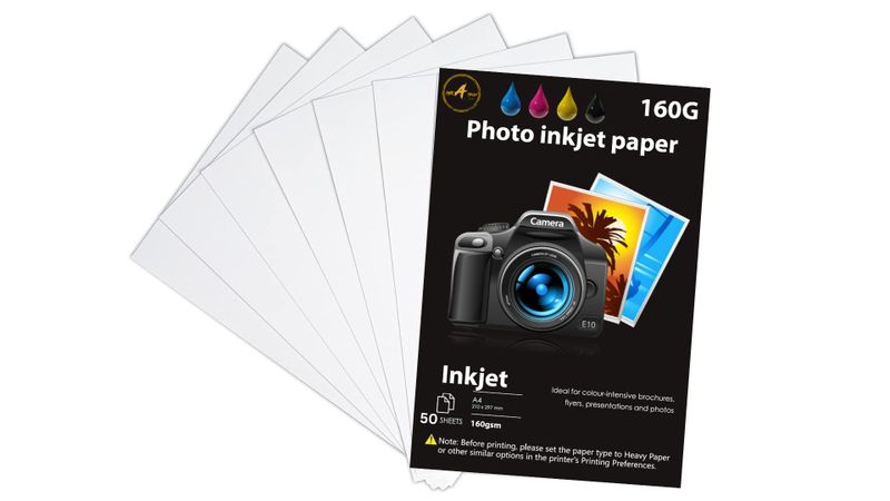 MR A TECH A4 160G Glossy high-gloss Paper-Pack 50 sheets ideal for school