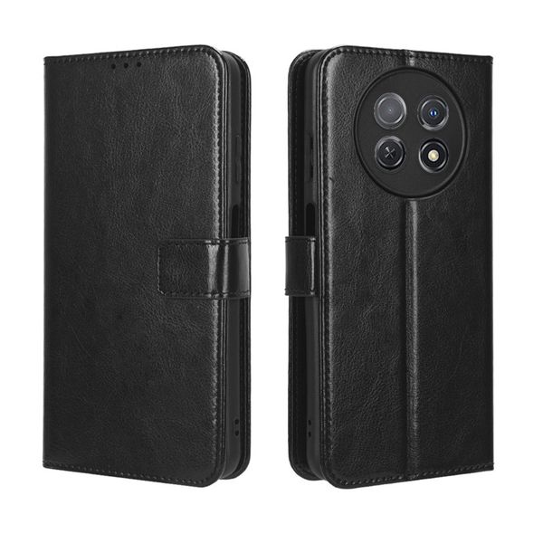 Crazy Horse Pattern Leather Case Compatible with Huawei Pura 80 Pro Plus
