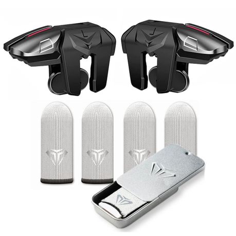 Mobile Game Triggers Combo with Silver Fiber Thumb Gloves Aim&Fire Trigger Image