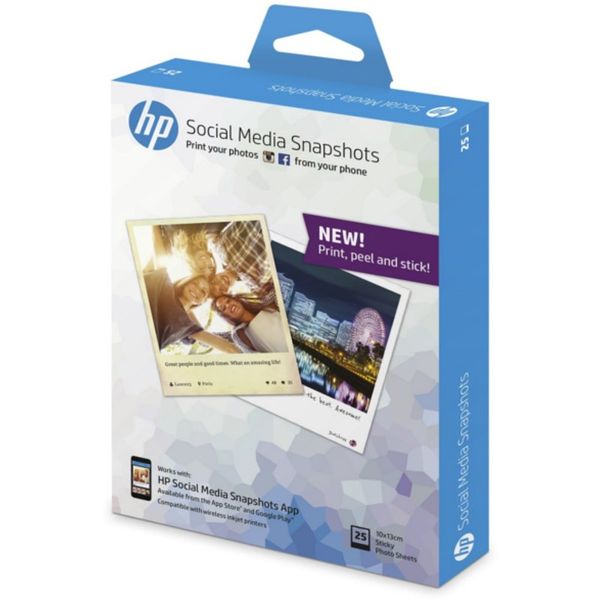 HP Social Media Snapshots - 10x13cm (25 Sheets)