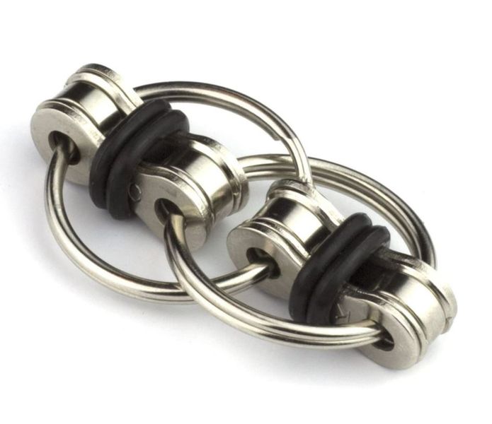 Flippy Chain Fidget Toy - Sensory Fidget Toy Key Ring - Black