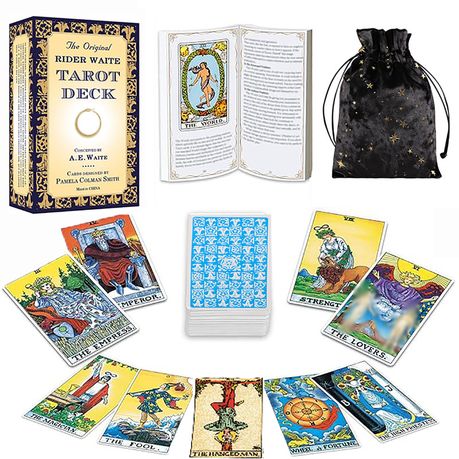 Rider Waite Tarot Deck with Storage Bag & Tablecloth For Beginner, Board Game Image
