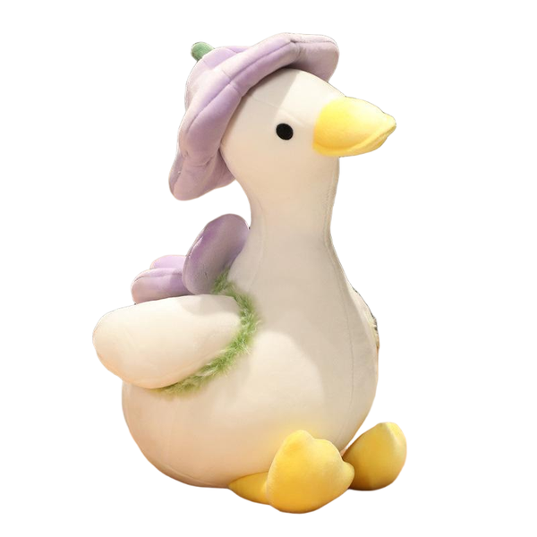 Cute Purple Hat Duck Plush Toy - 35cm
