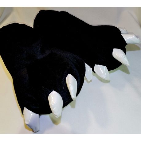 white monster feet slippers