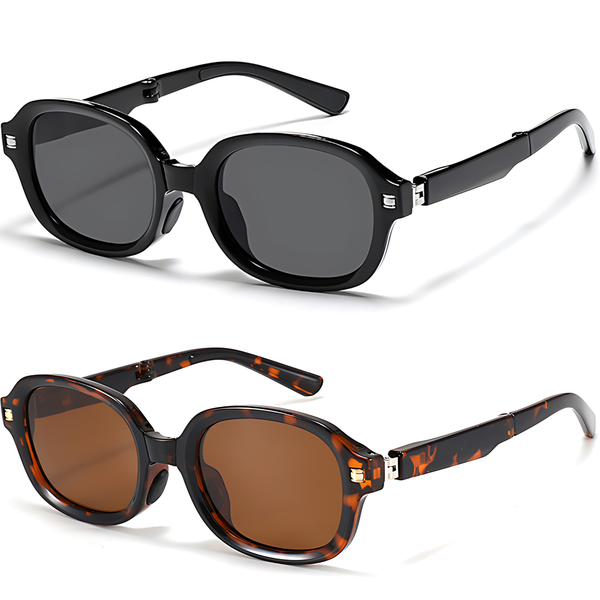 2-piece Set Polarized Sunglasses Foldable Sunglasses UV400 Sunglasses