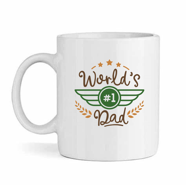 No.1 Dad Father's day - mother's day-valentines mug