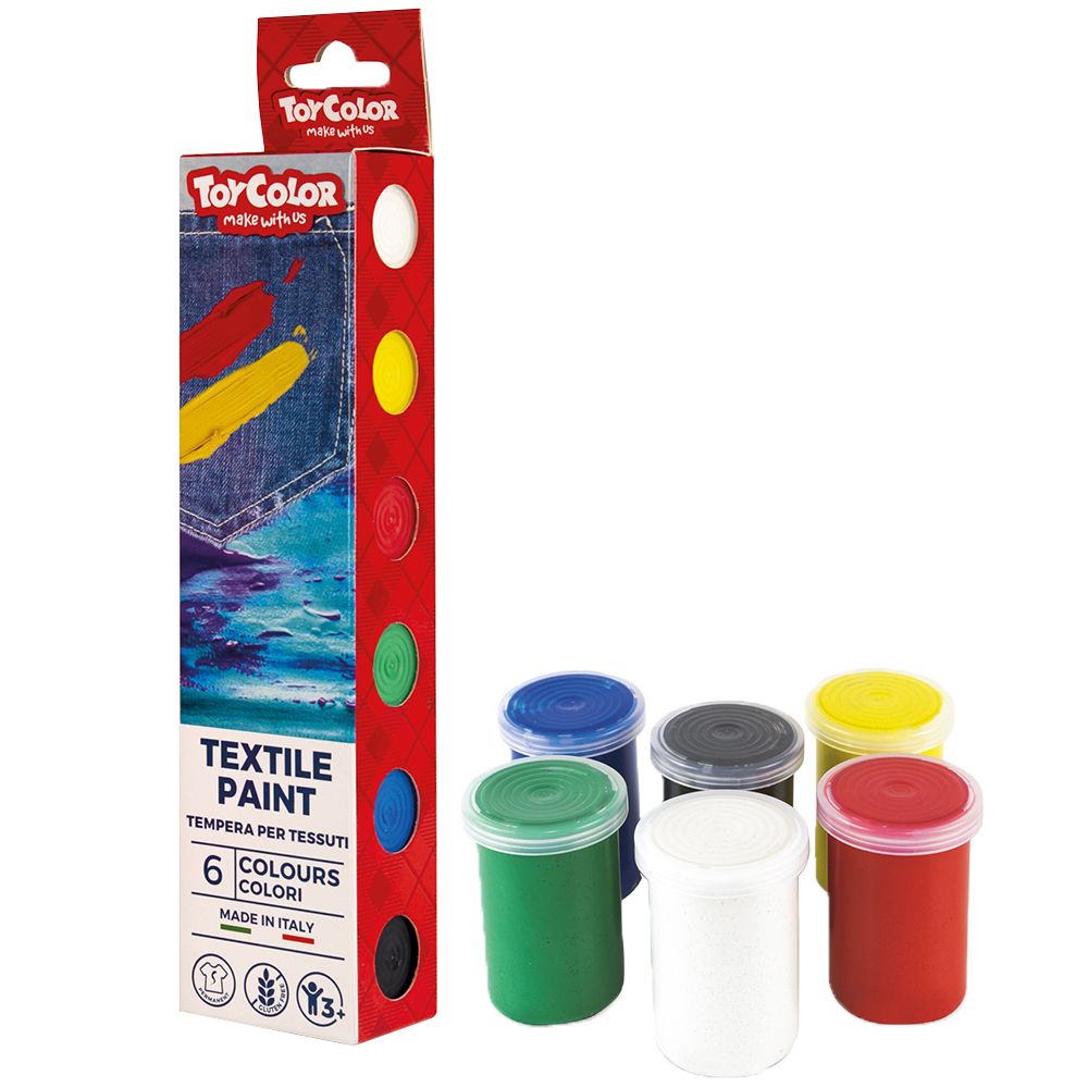 Toy Color Textile Paint Pots 6 x 25ml Paint Pots Shop Today. Get it