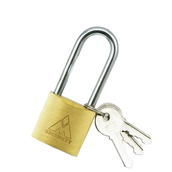 Long Shackle Anti-rust Solid Brass Safety Padlock With Keys