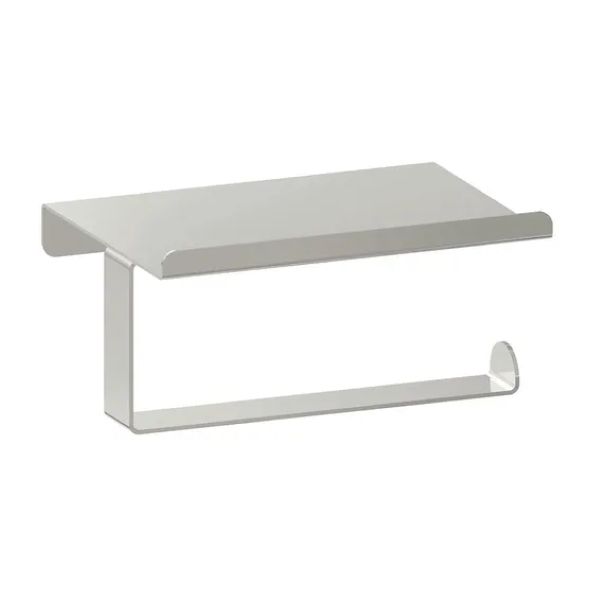 Toilet Paper Holder with Phone Holder - Brushed