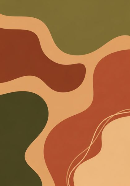 Canvas Abstract Art Ready to Hang Contemporary Art - Earthy_Abstract_Flow