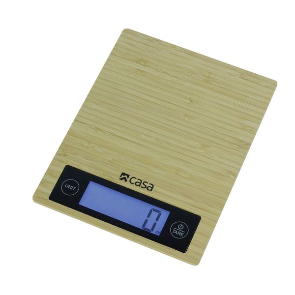 Casa Electronic Bamboo Kitchen Scale