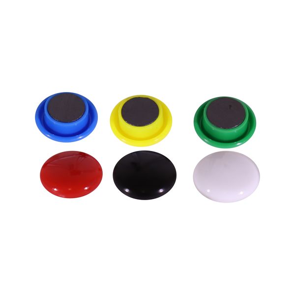 Circular Magnets (6 Per Card - Assorted - Size: 20mm) Pack of 2