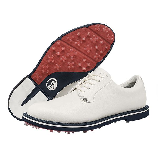 Men's Genuine Leather Golf Shoes - Waterproof, Wear-Resistant (Size: 10)