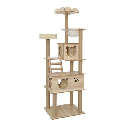 185cm Height Cat Tree Large Sisal Scratching Post Climbing Tower Scratchers Image