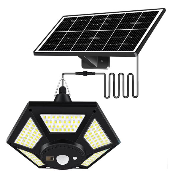 Solar Pendant Lights Outdoor Solar Shed Light Motion Sensor 228/180 LED