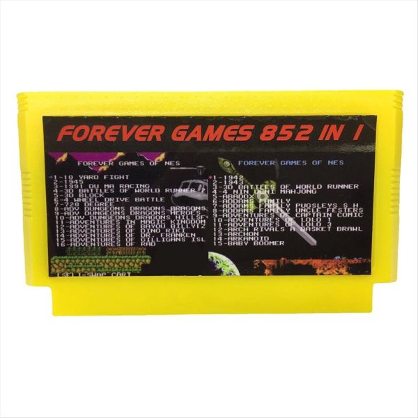 852 in 1 Game Cartridge for Fc Adapter for Sfc/Snes Yellow