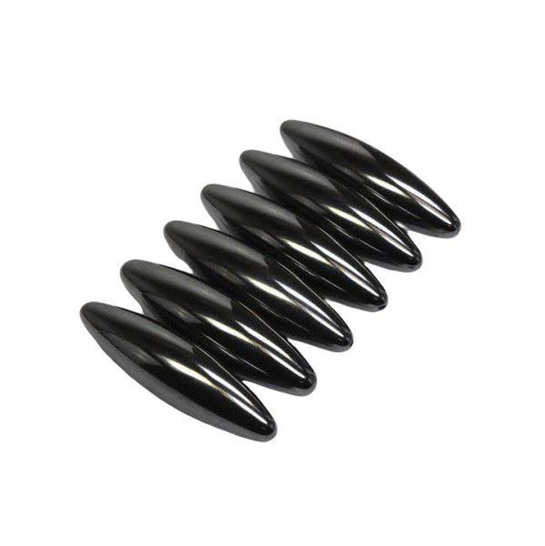 6 Black Magnetic Ferrite Oval Magnets