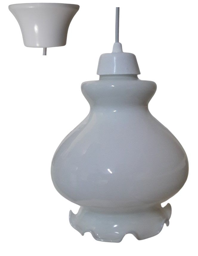 Litex Lamps Scalloped Glass Pendant