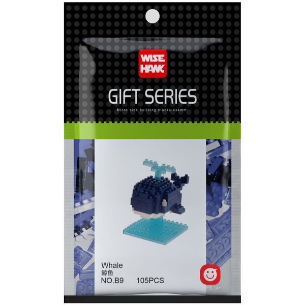 Wisehawk Whale - 105 Pieces (6cm Tall)